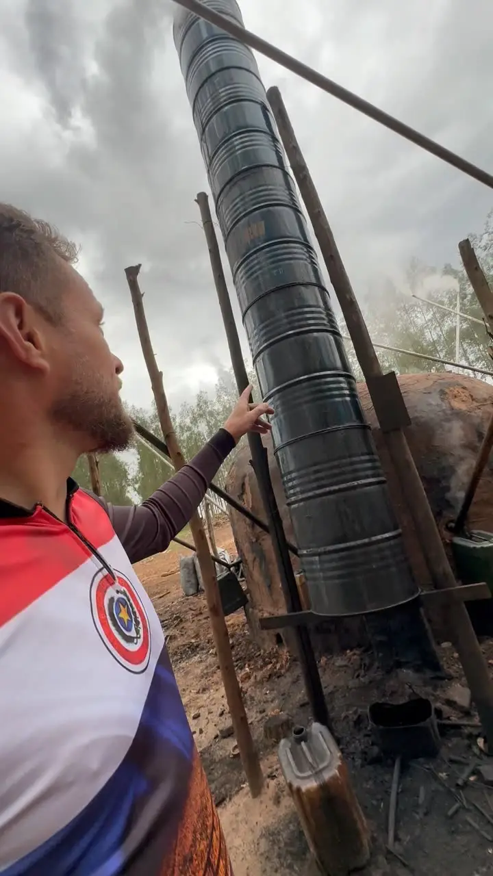 Humo transformado en líquido